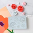 thumbnail image 3 of Rose silicone mold cake chocolate mold wedding cake decoration tools candy cake mold - translucency, 3 of 5