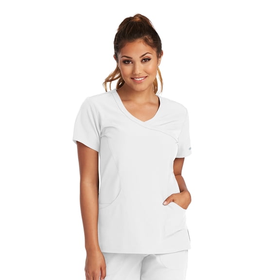 Women's Mock-Wrap V-Neck Scrub Top