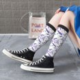 thumbnail image 5 of Sikiie Lavender Flowers Knee Socks, High Socks Long Stretchy Sock Women Knee High Stocking, Long Socks for Women, 5 of 6