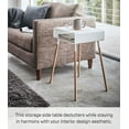 thumbnail image 2 of Yamazaki Home Storage Table - Two Sizes, White, Steel + Wood, Tall, Supports 8.8 pounds, Minimal Assembly, 2 of 7
