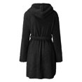 thumbnail image 3 of Terry Cloth Robe Mens Robes Robe Terry Men Robes Thickening, Adding Velvet Silk Black Robe, 3 of 3