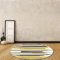 thumbnail image 4 of Viccilley Stripe Pattern Flannel Area Rugs Non-slip Carpet Round Mat Washable Rug Rotray Chair Mat Bedroom Decor(140cm), 4 of 7