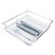 image 4 of WALFRONT Under Shelf Storage Basket Kitchen Pull Out Sliding Metal Basket Drawer Storage Cabinet