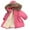 Hot Pink, variant on HAiming Children's Girls Winter Fleece Jacket Long Sleeve Zip up Cotton Coat Thickened Warm Casual Outwear with Pocket
