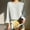 Gray, variant on Long Sleeve Tops for Women 2024 Satin Round Neck Solid Colour Casual Loose Shirts Basic Tee Fashion Comfortable Lightweight Blouse Rose Gold XXL