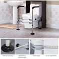 thumbnail image 4 of Maritcute Adjustable Toilet Safety Rails - Metal Hand Rails for Elderly, Disabled, Pregnant (330lbs Capacity), 4 of 8