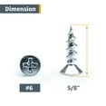 thumbnail image 3 of POWERTEC 2PK Double-Cut Profile Universal T-Track (48") w/ EZ Mount Predrilled Holes, and 100 Pcs #6 x 5/8" Phillips Flat Head Wood Screws (Deep Thread), 71886, 3 of 7