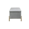 thumbnail image 4 of Banc de Rangement en Métal et Polyester Madison Park Boyden Gris/or, 4 of 8