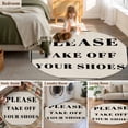 thumbnail image 5 of Round Rugs 4Ft, Beige Letter Round Area Rug Washable Indoor Throw Carpet, Modern Minimalist White Text Striped Soft Non Slip Circle Rug for Kitchen Nursery Room Home Decor Aesthetic, 5 of 8