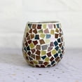 thumbnail image 2 of Portavelas Mealic Tealight Candelabros de vidrio parcheado marroquí, 2 of 9