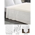 thumbnail image 6 of Cream Greek Key Full Size Flat Sheet, Wrinkleproof & Fadeproof Cooling Flat Bed Sheet Only, Geometric Greece Ancient Farmhouse Geo Breathable Soft Bedding Top Sheets 81 x 96 Inches, 6 of 8