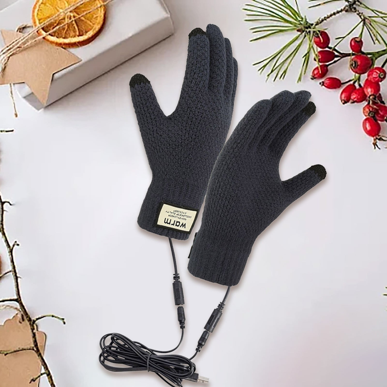 Winter Touch Screen Gloves for Men and Women,USB Heated Electric Heating Gloves with Fast Warm Technology,Anti- Thermal Knitted Gloves for Outdoor Activities,Skiing,Cycling,Hiking,Runningï¼95Â°Fï¼