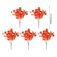 thumbnail image 3 of Faux Artificial Fake Flowers Eucalyptuss Plants 7 Forks Eucalyptuss Violet Home Outdoor Decorative Flowers 5Pc, 3 of 6