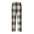 thumbnail image 5 of Cyglowse Mens Pajama Pants Flannel Buffalo Plaid Comfy Lounge Pants PJ Bottoms with Pocket Brown M, 5 of 6