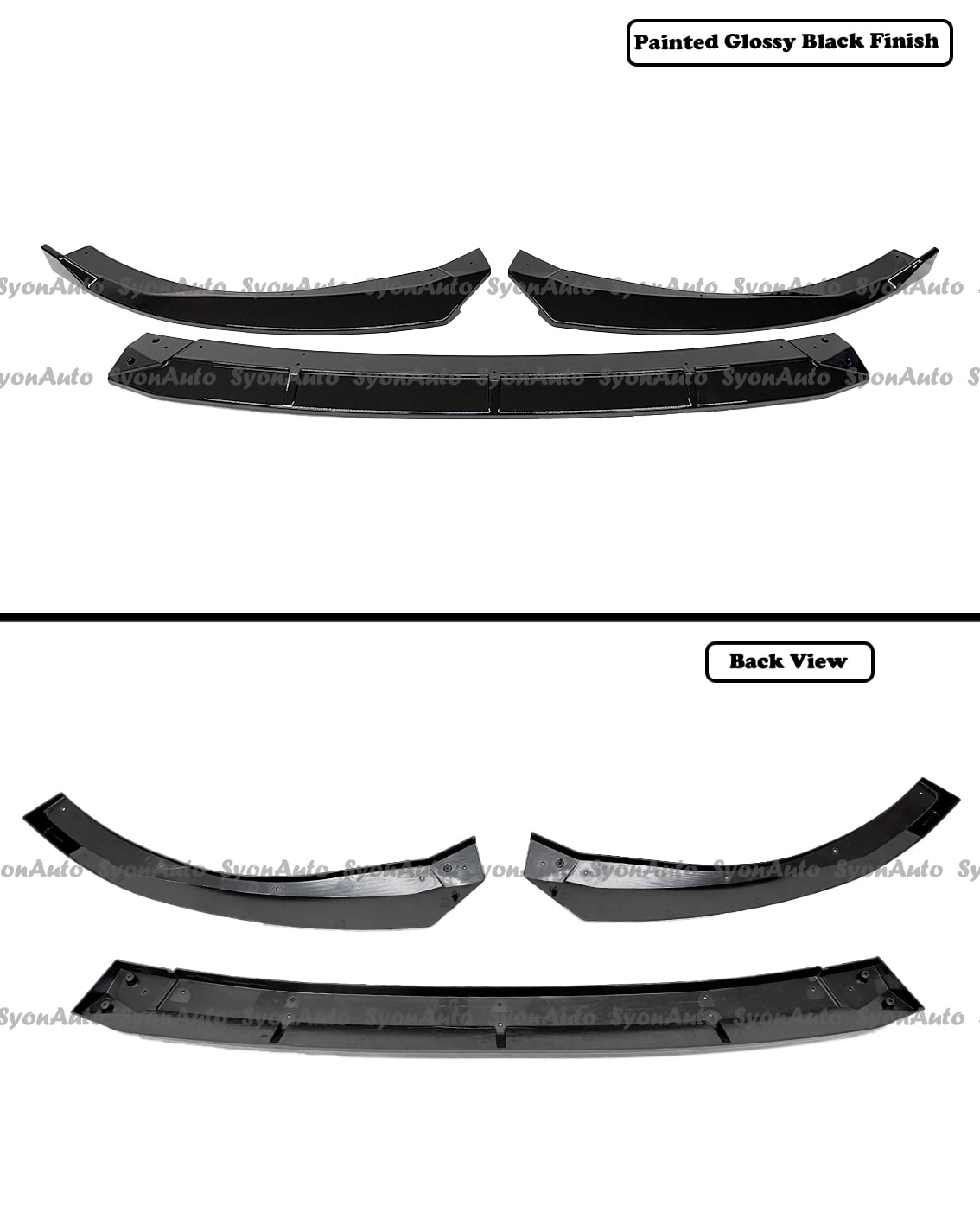 FOR 2025+ KIA K5 GT GT-LINE V STYLE GLOSSY BLACK FRONT BUMPER LIP CHIN SPLITTER KIT