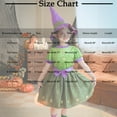 thumbnail image 3 of bbymog Halloween Costumes Girls' Fashion Performance Dresses Ctue Crewneck Short Sleeve Party Dress with Hat + Belt Girls Clothes Green 9 Years, 3 of 9