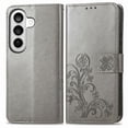 thumbnail image 1 of Funda Sintética FOXDOCK para Samsung Galaxy S26 | Función de Billetera y Soporte | Protección Completa-gris, 1 of 6