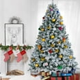 thumbnail image 2 of Árbol de Navidad Yaheetech, abeto cubierto de nieve de 7.5 pies con soporte, 2 of 9