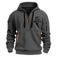 thumbnail image 1 of Men's Casual Long Sleeve Hoodie Spring Autumn Outdoor Comfortable Unique Design Solid Color Pullover Sweatshirt Large, 1 of 2