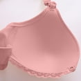 thumbnail image 5 of Women's Maternity Nursing Bra Wirefree Seamless Breastfeeding Bra with One Hand Clip Full Coverage Pregnancy Bralette Pink XL, 5 of 6