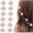 thumbnail image 1 of 12 pieces of pearl hair clips, sweet faux fringe clips for ladies and girls decorative hair accessories, 1 of 5