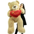 thumbnail image 4 of Te Amo Giant Teddy Bear 5 Foot Soft Teddybear Romantic Holds Heart Pillow to Show Love, 4 of 8