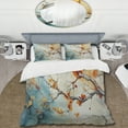 thumbnail image 2 of Designart "Orange Blue Maple Tree Glowing Agate I" Floral Bedding Covert Set - Tree Maple Orange Traditional Bed Set With 2 Shams, 2 of 6