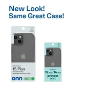 onn Protective Gel Phone Case for iPhone 15 Plus / iPhone 14 Plus - Clear