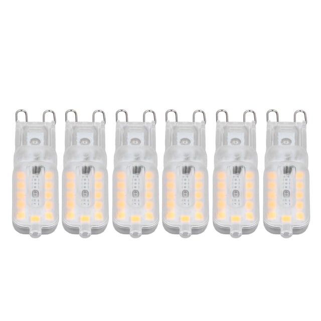 Bombillas Lideró G9 de 5W, Bombillas Lideró A G9 Regulables, 22led, Bombilla G9 Regulable, Cubierta Transparente para Luz de Techo, Luz de Defe, Luz de Mesa