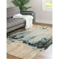 thumbnail image 2 of Unique Loom Estrella Collection Modern, Abstract, Watercolor, Contemporary Area Rug, 10 ft 6 in x 16 ft 5 in, Light Blue/Beige, 2 of 2