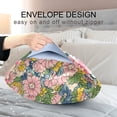 thumbnail image 4 of Yayeee Pillowcase King Size Set of 2 Satin Wrinkle Resistant Pillow Case, Pink Floral Wave, 4 of 8