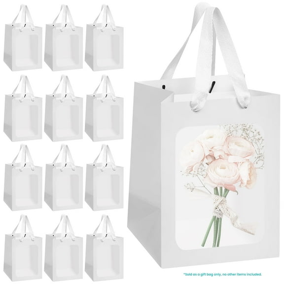 12pcs 5.9in x 3.9in x 7.9in gift packaging bags, shopping bags, bulk, retail packaging bags, suitable for business, craft groceries, boutiques, party gifts, weddings, festivals gift packaging bags.