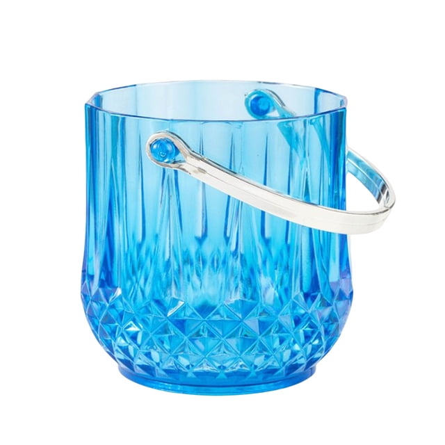 Cubo de hielo portátil, contenedor para bebidas, para congelador, cócteles, pubs y restaurantes cubo azul