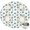 Pioneer Flower Floral, variant on Pioneer Flower Floral Print Pattern Round Fitted Tablecloth with Elastic Edge, Waterproof Dining Table Cover for Indoor Outdoor Camping and Daily Use