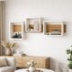 thumbnail image 4 of Repisas Milán Hogare – Set de Cubos de Pared en Blanco con Fondo de Madera – Diseño Minimalista y Elegante para Sala, 4 of 5