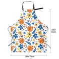 thumbnail image 5 of Lsque Flower Waterproof Apron Chef Aprons for Men Heavy Duty Chemical Work Apron Extra Long Grilling Aprons with Adjustable Bib Apron, 5 of 9