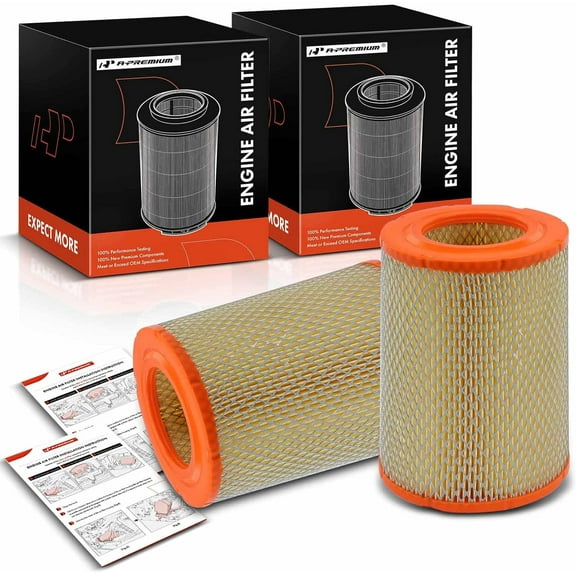A-Premium 2-PC Engine Air Filter Compatible with Buick Rainier & Chevrolet Trailblazer & GMC Envoy & Isuzu Ascender & Oldsmobile Bravada & Saab 9-7x & Saturn Ion
