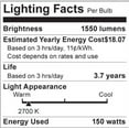 thumbnail image 2 of Satco S3004 120-Volt 150-Watt G40 Medium Base Light Bulb, Gloss White - 2 Pack, 2 of 2