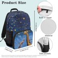 thumbnail image 7 of Pzuqiu Night Giraffe Kids Backpack for Elementary Students Ages 6-12 17 Inch Large Capacity School Bag with Adjustable Straps Back to School Essential for Class Travel Use, 7 of 7
