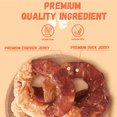 thumbnail image 3 of Pawmate Chicken & Duck Wrapped Rawhide Donut, Long Lasting Chews for Medium Large Dogs, 4 Count, 3 of 11