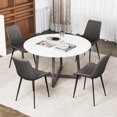thumbnail image 2 of Gymax Dining Chair Set of 4 w/ Metal Legs Padded Seats & Backs for Dining Room Gray, 2 of 10