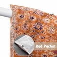 thumbnail image 2 of Boho Orange Kitchen Window Curtains, Swag Curtains Valance for Bedroom Living Room Bathroom, Country Style Bohemian Floral Retro Tribal Rod Pocket Window Curtain Block Drapes 2 Panels 36"x45", 2 of 9