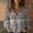 Grey, variant on Womens Tops Fashion Print Long Sleeve Cotton Button Shirt Spring Summer Shirts for Women Multicolor L