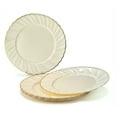 thumbnail image 5 of " OCCASIONS " 200pcs set (25 Guests)-Vintage Wedding Party Disposable Plastic Plates -25 x 10.25'' + 25 x 7.5'' +Silverware +Gold rim Cups +Napkins (Blossom Ivory & Gold), 5 of 9