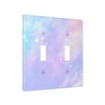 thumbnail image 2 of PAYOHTO Toggle Light Switch Wall Plate Sweet Color Abstract Background Double Switch Cover Standard Size 2-Gang 4.50" x 4.5" Unbreakable Polycarbonate Thermoplastic, 2 of 6