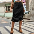 thumbnail image 4 of Sngxgn Skirts for Women Crossover High Waisted Ruffle Layered Skort Skirts(Black,S), 4 of 6