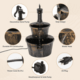 thumbnail image 5 of Magshion 27" Barrel and Pump Fountain Outdoor, Cascading Waterfall Fountain with Electric Recirculating Pump for Garden Patio Backyard Décor, Bronze, 5 of 10