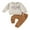 Khaki, variant on Baby Toddler Boys Pants Clothing Set 3 6 12 18 24 Months Long Sleeve Crew Neck Letters Print Sweatshirt with Sweatpants Infant Outfits