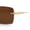 Gold - Brown, variant on Luxury Rimless Rectangle Metal Pyramid Stud Jewel Arm Metal Rim Sunglasses Silver - Blue