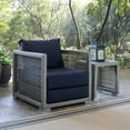 thumbnail image 3 of Modway Aura Rattan Outdoor Patio Armchair in Gray Navy, 3 of 7